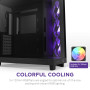 Nzxt H6 Flow RGB CC-H61FB-R1 Boîtier Moyen-Tour Compact Double Chambre Airflow Comprend 3 Ventilateurs 120 mm RGB Panneaux panor