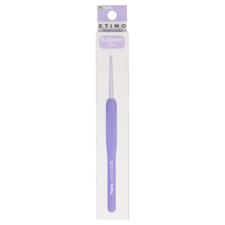 Crochet Ergonomique Tulip Etimo Murasaki 3.00mm - Aluminium Léger avec Poignée Softgrip