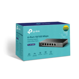 Commutateur TP-Link PoE 6 Ports 10/100M avec 4 Ports PoE+ - Idéal pour Réseaux de Surveillance