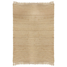 Tapis en Jute Rectangulaire avec Franges 120x170 cm - HOME DECO FACTORY