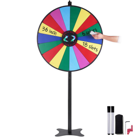 Roue de Loterie VEVOR 910 mm - Jeu de Chance Effaçable à Sec