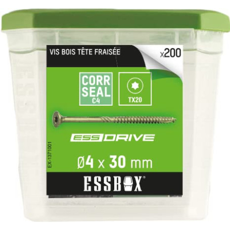 Vis à bois Scell-it Ø4 mm x 30 mm - Boîte de 200 pièces pour vos projets