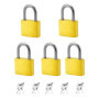 QWORK Mini Cadenas en Laiton - Lot de 5 pour Valises et Sacs