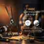 Kit de Ciseaux de Coiffure Professionnel Noir Ciseaux Coiffure 5,5 pouces Inox Peigne Rasoir Acier Ciseaux Coiffure Desepaissir 