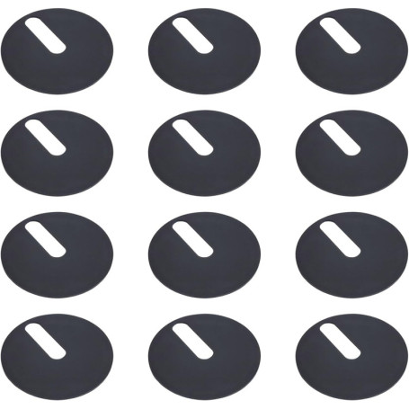 Lot de 12 charnières de toilettes en caoutchouc antidérapantes - 40 mm