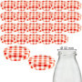 Lot de 25 Couvercles Rouge et Blanc pour Bouteilles en Verre - TO43