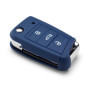 Coque de clé en silicone Volkswagen Bleu foncé pour voiture