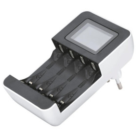 Chargeur Hama pour Piles Rechargeables NiMH - 4 Slots avec Écran LCD