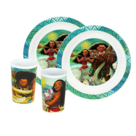 Ensemble Vaisselle Disney Vaiana pour Enfant - 2 Assiettes et 2 Verres
