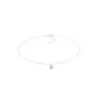 Collier Ras du Cou en Argent Sterling 925 avec Cristal Éclatant pour Femme