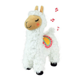 Peluche Musicale et Lumineuse Lola le Lama - Jemini, 26 cm