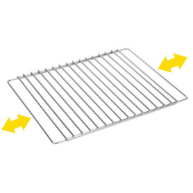 Grille de Four Extensible Sauvic en Acier Chromé 42-60 x 34 cm