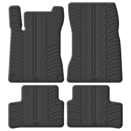 Tapis de sol en caoutchouc sur mesure pour Mercedes Classe-A, B et GLA - Set de 4 pièces