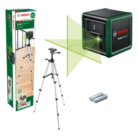 Niveau Laser Bosch Quigo Green avec Trépied - Précision et Visibilité Optimale