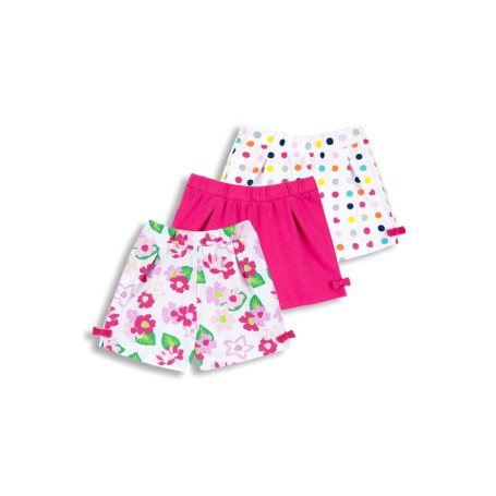 Ensemble de 3 Shorts Fille en Coton Chicco - Idéal Printemps et Été