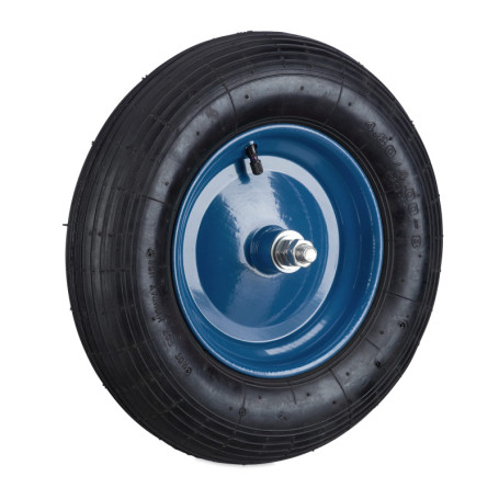 Roue de Brouette Pneumatique Relaxdays 4.80 4.00-8 avec Jante en Acier