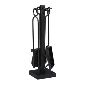 Set de Couverts de Cheminée Relaxdays - 5 Pièces en Fer Noir