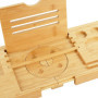 Support de Baignoire en Bambou Relaxdays avec Porte-Verre et Rangement