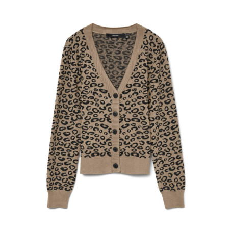 Cardigan à col en V VERO MODA Vmnancy LS Gris Clair pour Femme