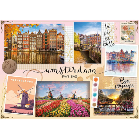Puzzle Nathan 1500 pièces - Vacances à Amsterdam - Pour Adultes et Enfants