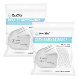 Masque FFP2 Mea Vita - Protection Buccale et Nasale, Lot de 20