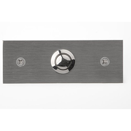 Bouton de Sonnette en Laiton Chromé Huber - Design Élégant et Résistant