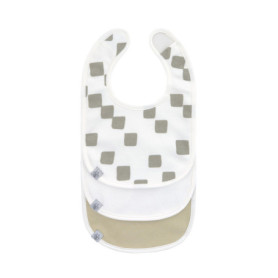 Set de Bavoirs LÄSSIG pour Bébé - 3 Pièces en Coton Bio Happy Fruits