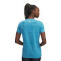 T-shirt Femme Under Armour Tech SSC Twist - Bleu Éther/Blanc