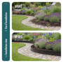 Bordure de Jardin en Métal VOUNOT - Lot de 25 Pièces Flexible et Résistante