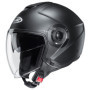 Casque Jet Moto HJC I40N Semi Mat Noir - Confort et Sécurité