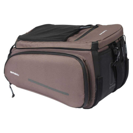Sacoche de Porte-Bagages Basil Move - Imperméable et Spacieux, 10-26 L, Marron
