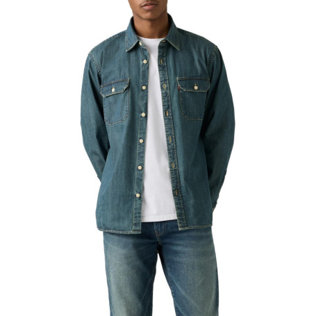 Chemise Levi's Jackson Worker Chopper Dark Wash pour Homme - XL