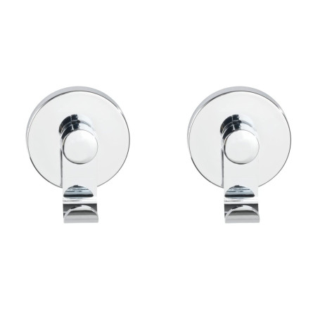 Set de 2 Crochets Irun Vacuum-Loc® Chromés - Fixation Sans Perçage