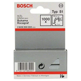 Agrafes à Fil Plat Bosch Type 51 - 1000 Pièces 10 x 1 x 10 mm