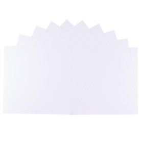 Papier Autocollant Florence Blanc - 10 Feuilles 30,5 x 30,5 cm pour Étiquettes et Stickers