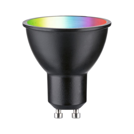 Ampoule LED GU10 RGBW+ Paulmann 4,8W Noir Mat - Compatible Zigbee