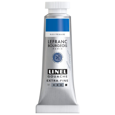 Gouache Extra-Fine Linel 14ml Bleu Primaire - Lefranc Bourgeois