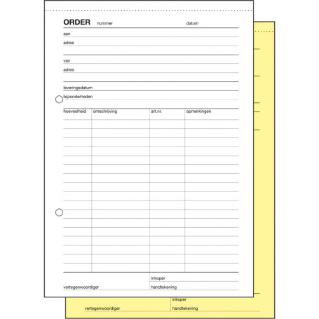 Bloc de Commandes A5 Carbonless Sigel Expres - 100 Feuilles