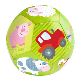 Ballon HABA Multicolore pour Bébé à la Ferme - 11 cm