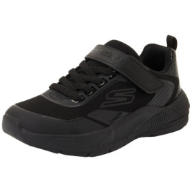 Baskets Skechers Microspec Advance pour Garçon - Maille Noire et Scintillante
