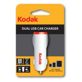 Chargeur USB Voiture KODAK - Charge Rapide pour Smartphones et Tablettes