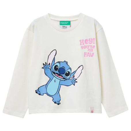 T-shirt à Manches Longues Fille en Jersey Organique - United Colors of Benetton