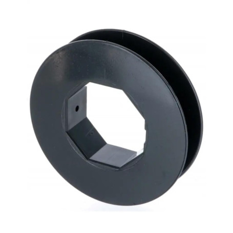 Poulie de Guidage Octogonale pour Volet Roulant - Sangle 12 à 15mm - Plastique Noir