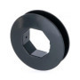 Poulie de Guidage Octogonale pour Volet Roulant - Sangle 12 à 15mm - Plastique Noir