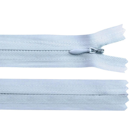 Fermeture Éclair Invisible 20 cm - Glace Bleue - Couture et Mercerie