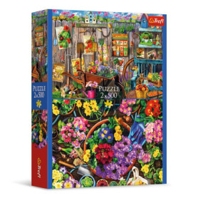 Trefl - Puzzle 2 en 1 Ménages dans le Jardin - Lot de Deux Puzzles de 500 Pièces