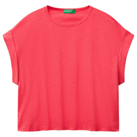 T-shirt Femme Boxy Rose United Colors of Benetton