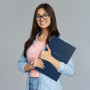 Bloc-notes A6 TOP-2000 à Carreaux - 100 Feuilles Couverture Bleue