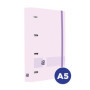 Classeur A5 Oxford Live & Go en Polyfoam avec Recharge à Pois - Mauve Pastel