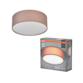 Plafonnier OSRAM ORBIS PARIS 300mm en Tissu Marron - Design Moderne et Énergétique